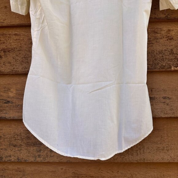 Vintage Western Style Yellow Pearl Button Down Shirt Size 15.5 - Picture 8 of 9